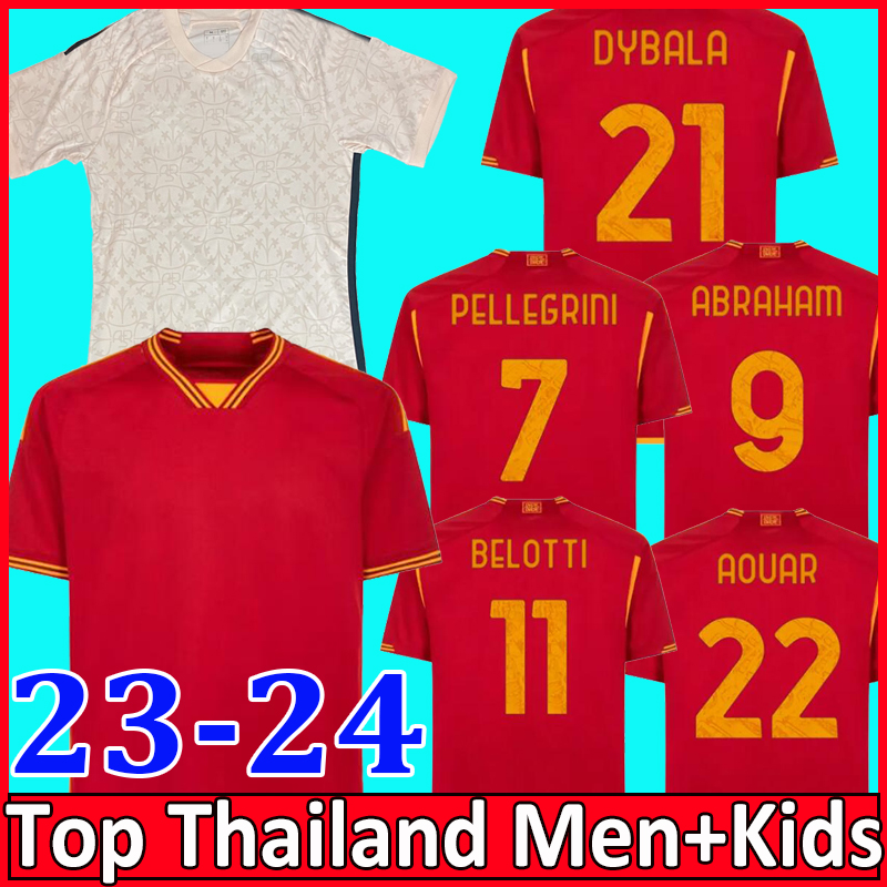 23 24 DYBALA ROMAS Soccer jerseys Pellegrini belotti CELIK Abraham AOUAR EL SHAARAWY 2023 2024 football shirts MANCINI KUMBULLA ZANIOLO men kids kit uniforms, Kids 23-24 home
23 24 DYBALA ROMAS Soccer jerseys Pellegrini belotti CELIK Abraham AOUAR EL SHAARAWY 2023 2024 football shirts MANCINI KUMBULLA ZANIOLO men kids kit uniforms, Kids 23-24 home