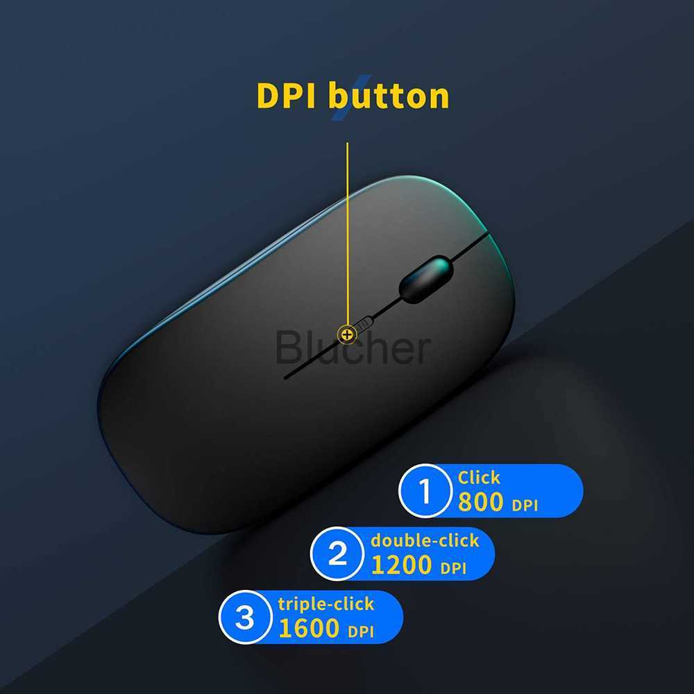 Mice Wireless Rechargeable Mouse for Laptop Computer PC Slim Mini Noiseless Cordless Mouse 24G Mice for HomeOffice x0706