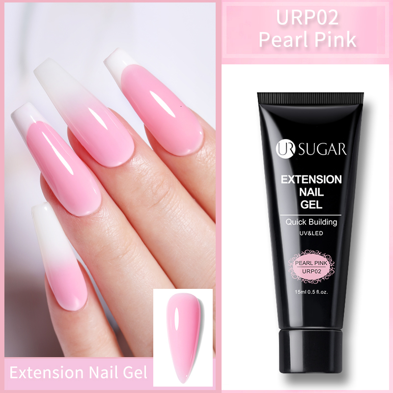 Nail Polish UR SUGAR 15ml Nail Extension Gel Soak Off UV LED Acrylic Crystal White Clear Nude Gel Nail Polish UV Construction Gel 230706
