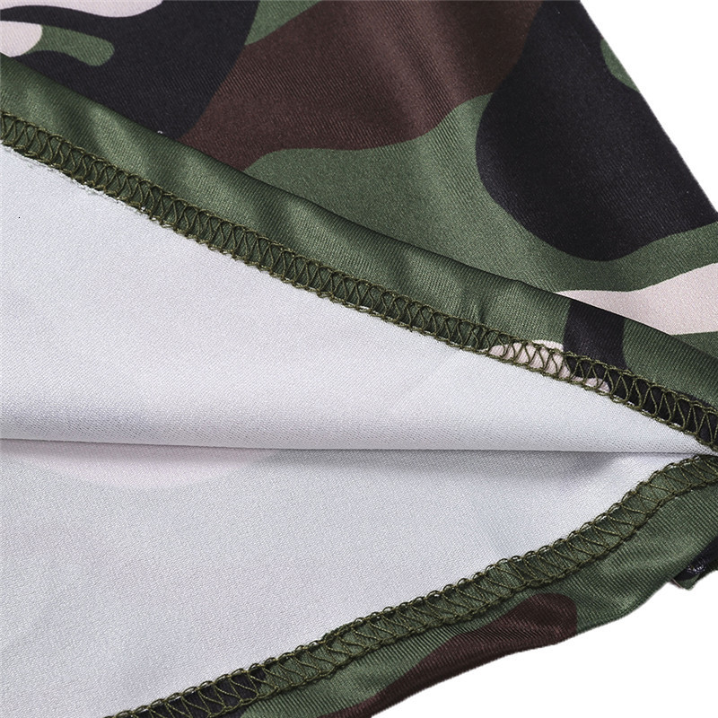 Women's Two Piece Pants Women Casual Two-Piece Clothes Set Camouflage Printed Pattern Short Sleeve Top Shorts Blue Army Green Red Lady Shorts Sui