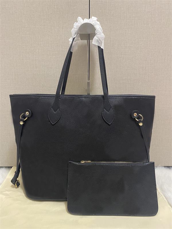 Tote Designers Evening Bags Womens Carrier Bag Shopping Genuine Handbags Purses Lady Casual Totes Never Coin Purse 2pcs Set Full