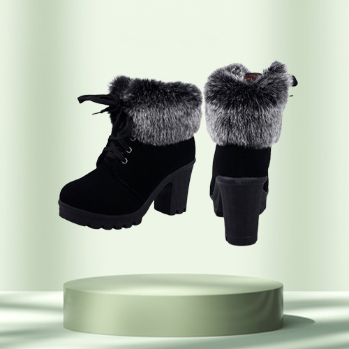 DesignerHigh Heel Winter Shoes Women Boots Fashion Women039s Boot Plush Warm Shoe Ladies Brand Ankle Botas