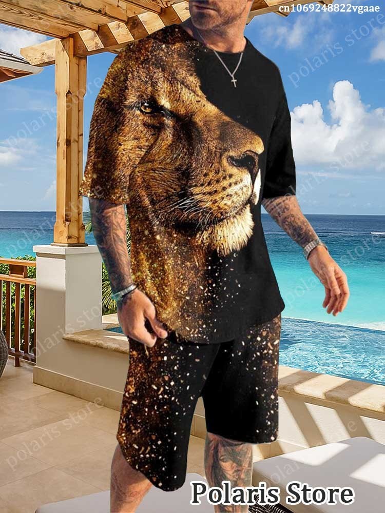 Men's Tracksuits Arrival Summer Tracksuit For Men Short Sleeve T Shirt Shorts 2 Piece Set Oversized Casual Trendy Sportwear Outfits Clothes 23070