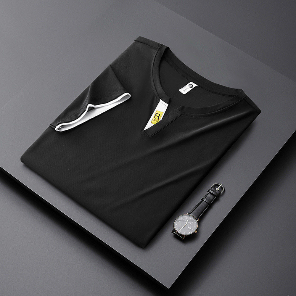 Mens TShirts Summer Clothes for Men Short Sleeve T Shirt Fashion Clothing Ice Silk Fiber Lightweight Breathable Cool Tops 230707