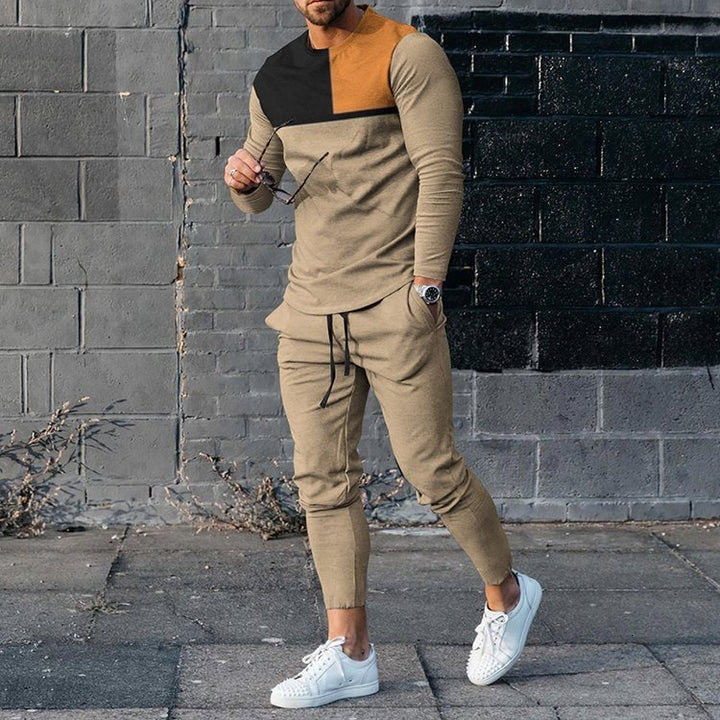 Men's Tracksuits Spring Men's Tracksuits Set 3D Print Long Sleeve T-Shirt Jogging Streetwear Casual Two Piece Male Oversized Men Sports Suit
