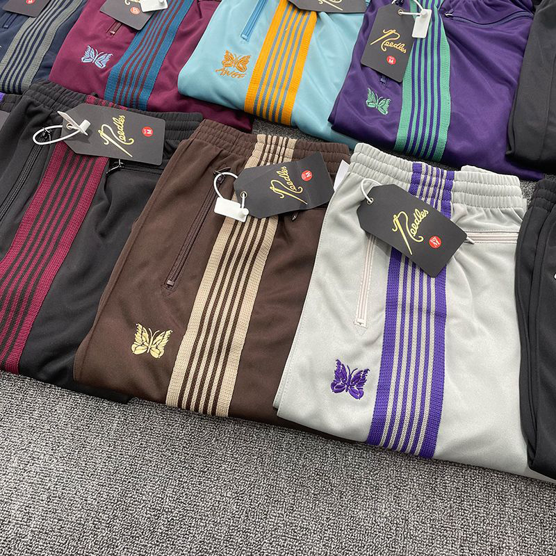 Mens Pants Men Women 1 High Quality Multi Embroidered Butterfly Stripe Needles AWGE Trousers Multicolor Sport 230706