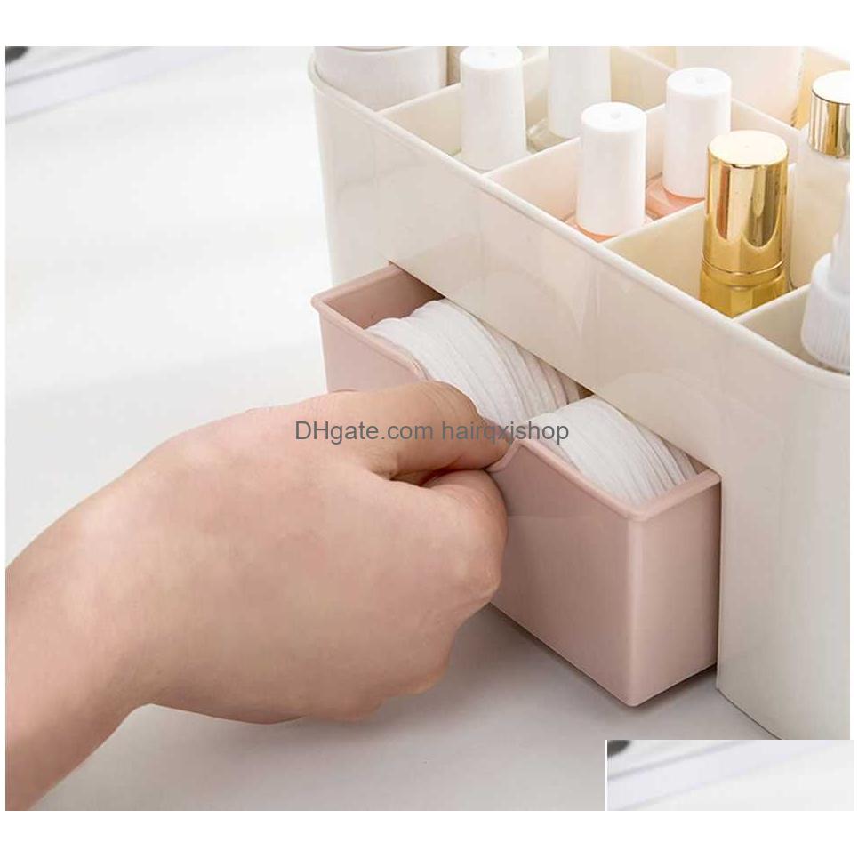 Makeup Tools Nail Art Storage Box Gel Polish Cleaning Cotton Pad Swab Manicure Organizer Plastic Display Container Case Tool Caja De Almacenamiento De