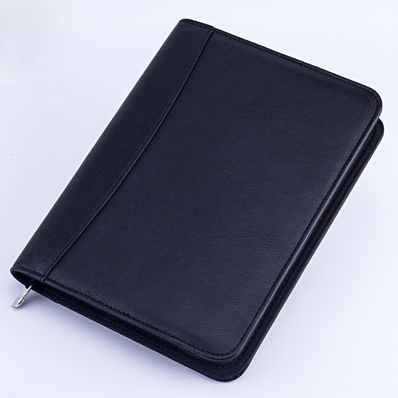 Filing Supplies A5 Padfolio File Folder Document Bag with Calculator Zipper Fichario Binder Notebook Briefcase Executive Spiral 6 Ring Note Book 23070