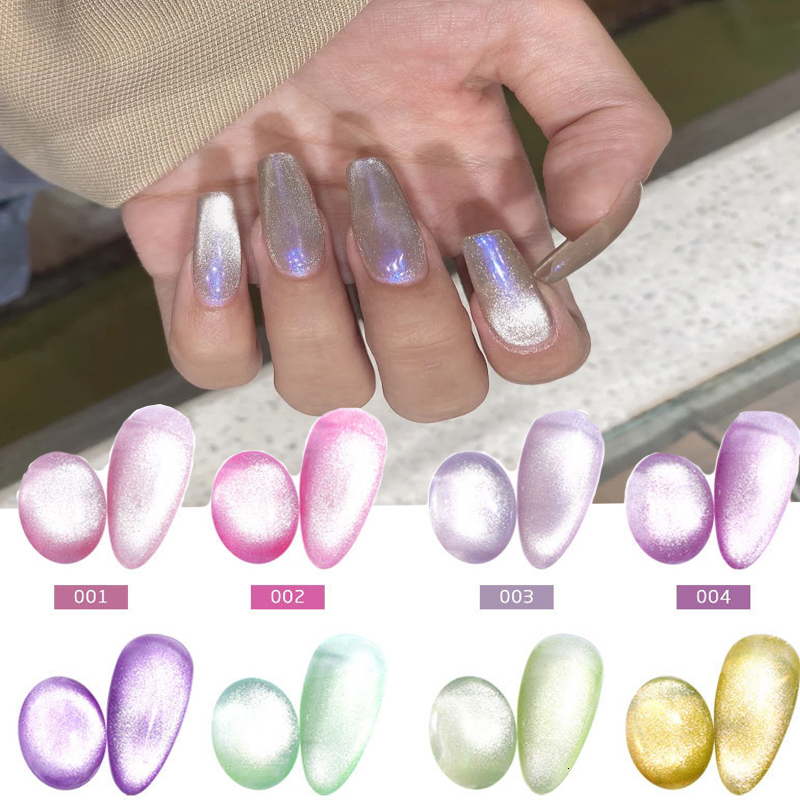 Nail Gel 8ml Cat Eyes Magnetic Gel Polish Soak Off 9D 12 Colors Bright Silver UV Gel Enamel Lacquer Glitter Nail Art Varnish 230706