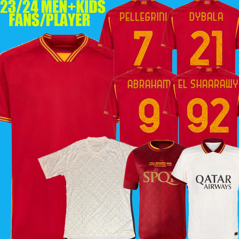 22 23 24 DYBALA AOUAR Soccer jerseys NDICKA europa FINAL maglia Pellegrini belotti Abraham 2023 2024 Football shirts MANCINI men kids kit EL SHAARAWY Uniform RoMaS, 23/24 home europa
22 23 24 DYBALA AOUAR Soccer jerseys NDICKA europa FINAL maglia Pellegrini belotti Abraham 2023 2024 Football shirts MANCINI men kids kit EL SHAARAWY Uniform RoMaS, 23/24 home europa