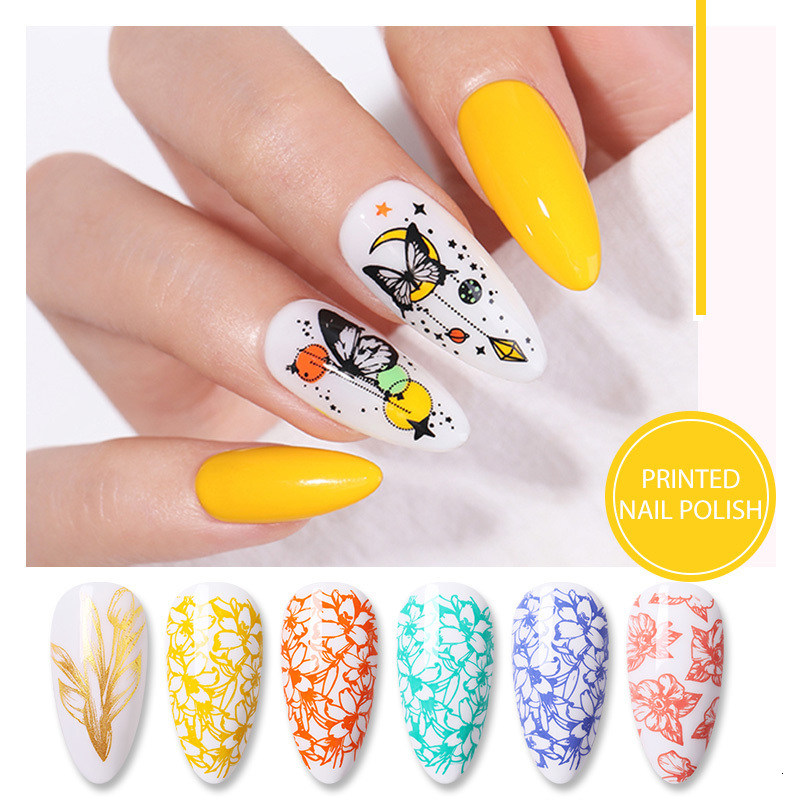 Nail Gel 2PCS Nail Polish Set Gold Sliver Black Stamping Polish Kit For Stamping Plate DIY Nail Art Image Printing Varnish 230706