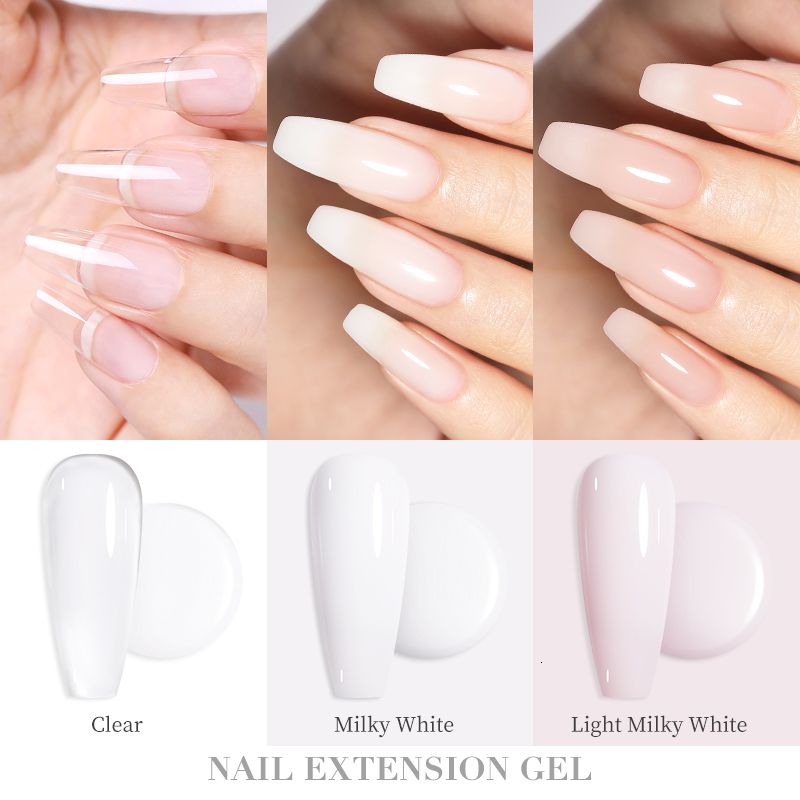 Nail Polish Milky Pink Quick Extension Gel Nail Polish Rubber Base Gel Camouflage Color Coat Semi Permanent Nails Art Gels 7ml 230706