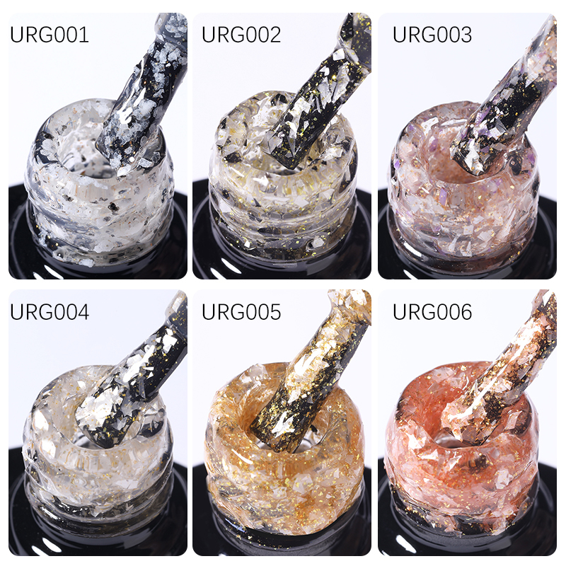 Nail Polish UR SUGAR 7ml Gold Glitter Gel Nail Polish Platinum Shining Mineral Sequins Soak Off UV LED Gel Nail Semi Permanent Manicure 230706