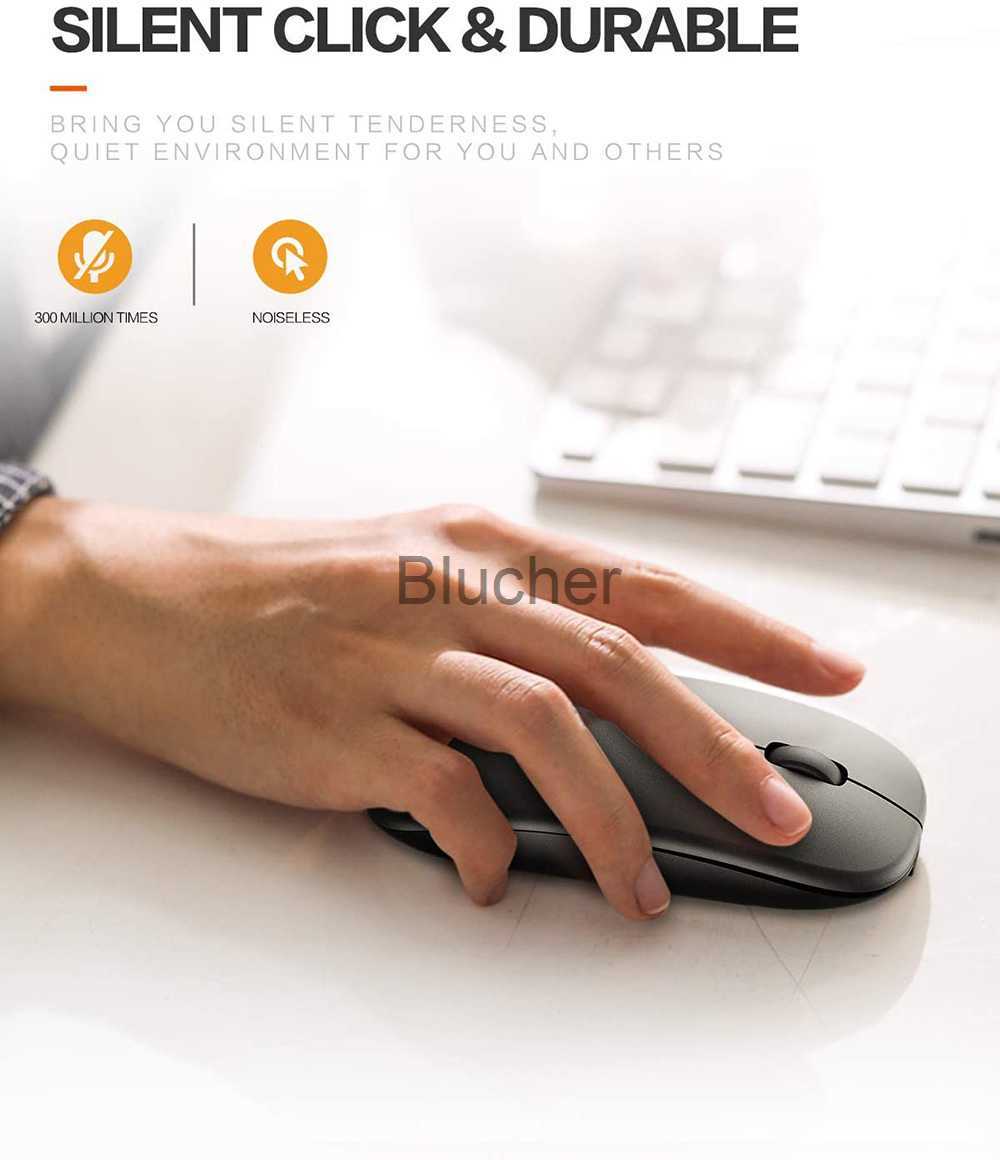 Mice Wireless Rechargeable Mouse for Laptop Computer PC Slim Mini Noiseless Cordless Mouse 24G Mice for HomeOffice x0706