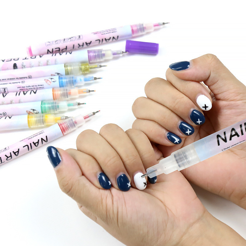 Nail Gel 101216Pcs Nail Art Drawing Graffiti Gel Pen Plastic Waterproof Painting Line Brush Marker Pen Nail Manicure Decoration Tools 230706