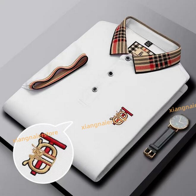 Luxury polo shirt summer Burbrerys men's lapel short-sleeved Letter Embroidery T-shirt fashion cotton half-sleeved POLO shirts men tide brand, Cu1
Luxury polo shirt summer Burbrerys men's lapel short-sleeved Letter Embroidery T-shirt fashion cotton half-sleeved POLO shirts men tide brand, Cu1