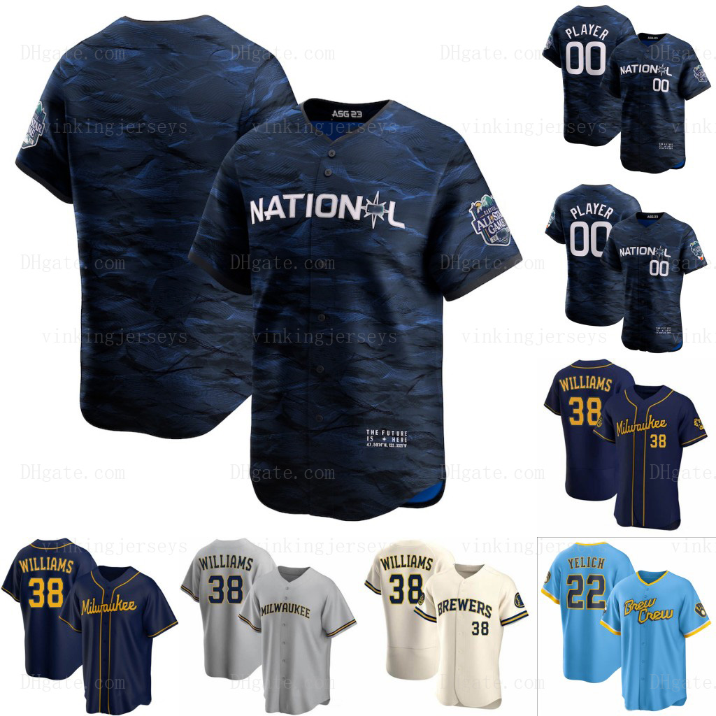 Milwaukee Garrett Mitchell Brewers Baseball jersey William Contreras Hoby Milner Brice Turang Willy Adames Rowdy Tellez Brandon Devin Williams 2023 All Star Game, White
Milwaukee Garrett Mitchell Brewers Baseball jersey William Contreras Hoby Milner Brice Turang Willy Adames Rowdy Tellez Brandon Devin Williams 2023 All Star Game, White