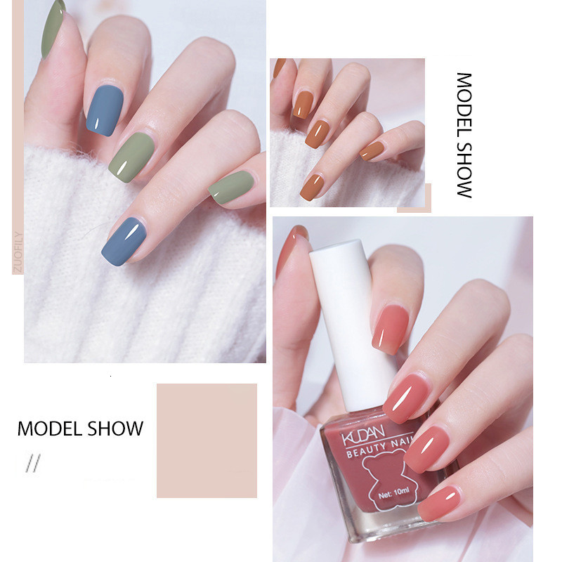 Nail Gel 40 Colors Nail Polish Quick Dry Nobake Lasting Oilbased Nude Color Ice Through Semipermanent Varnish Manicure Nail Art 10ml 230706