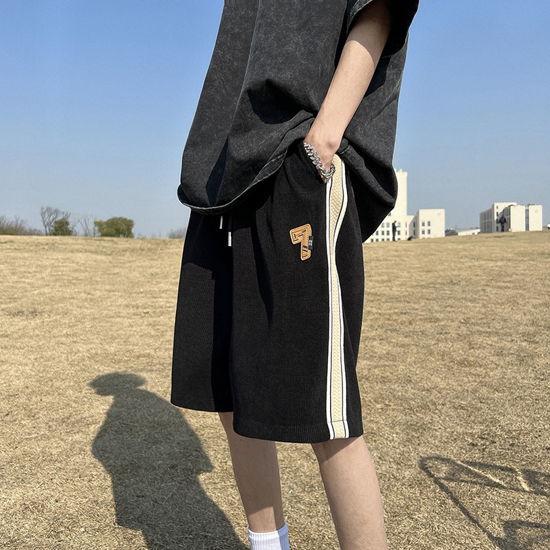 Men's Shorts Summer Y2k Shorts for Men American Retro Loose Straight Short Pants Fashion Strip Contrasting Color Oversized Gym Shorts 230706