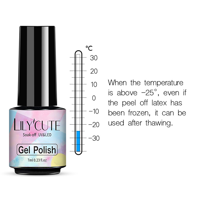 Nail Polish LILYCUTE 7ml5ml Peel off Latex Odorless Coldresistant White Nail Art Care Edge Protector Nail Art Stamping Tools 230706