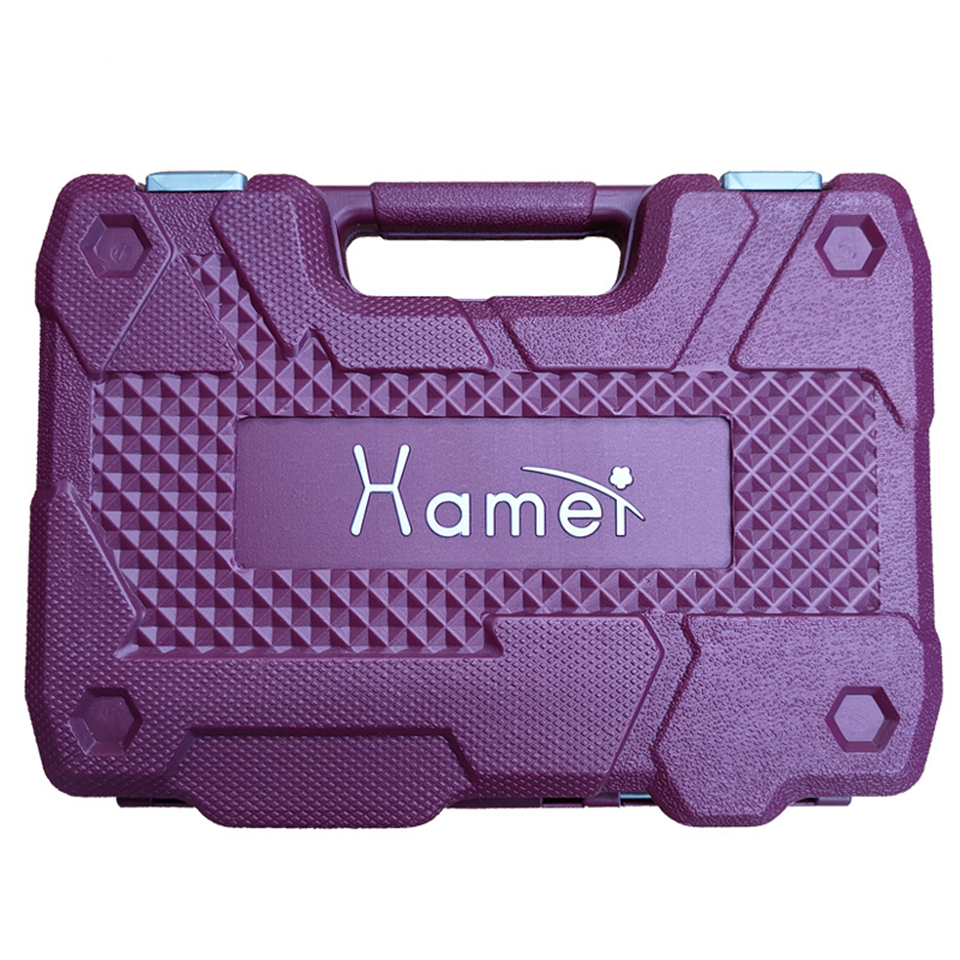 32-Pcs Industrial Grade Heavy Duty Socket Wrench Set with Ratchet Handle,Screwdriver Bits,Hex Keys,Torx Drivers,1/2 Inch Drive Tool Kit for Automotive