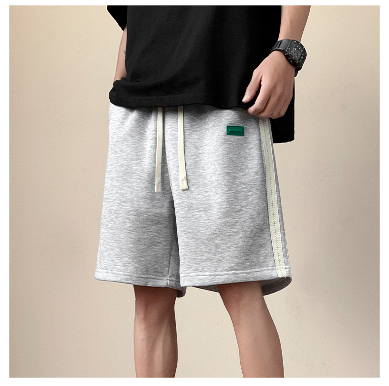 Men's Shorts American High Street Y2k Versatile Shorts Mens Summer Striped Print Loose Straight Joggers Short Pants Streetwear Sweatpants 230706