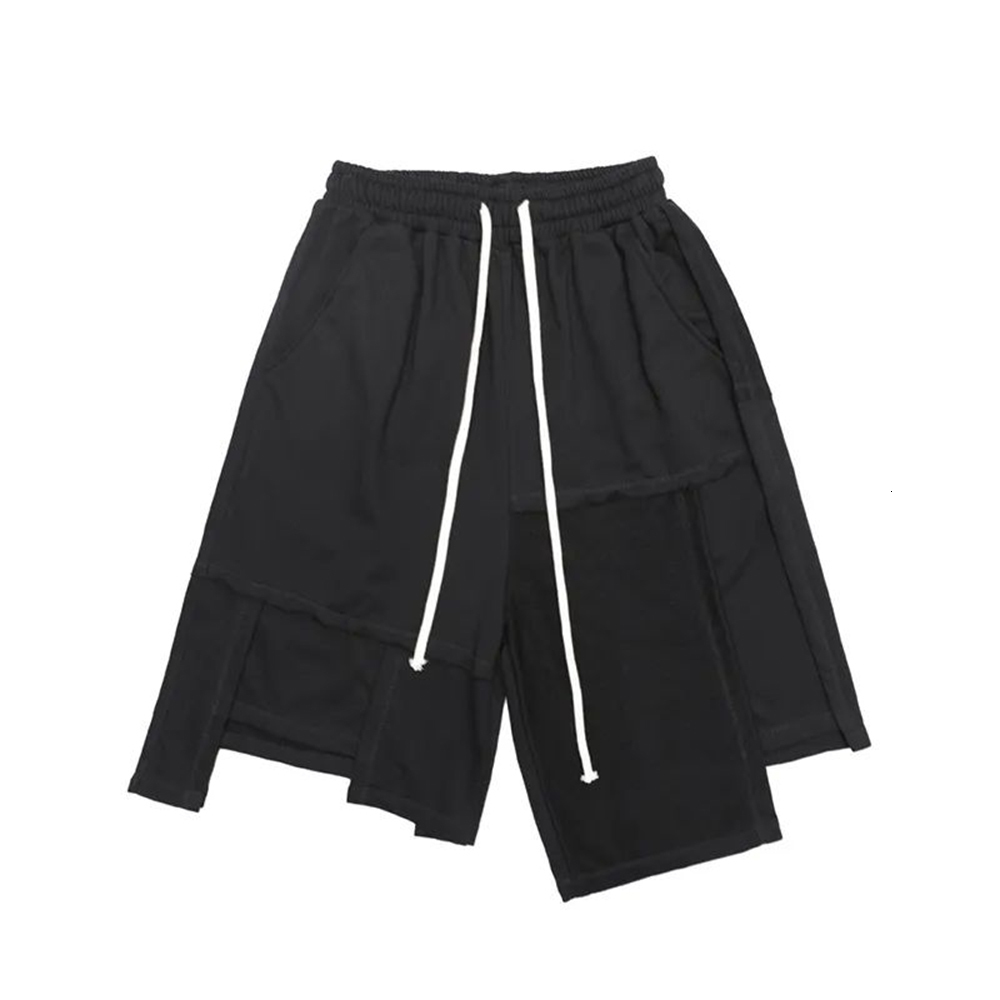 Men's Shorts Men's Breeches Irregular Patchwork High Street Sports Half Shorts Korean Fashion Loose Wide Leg Short Pant Y2k Clothes 230706