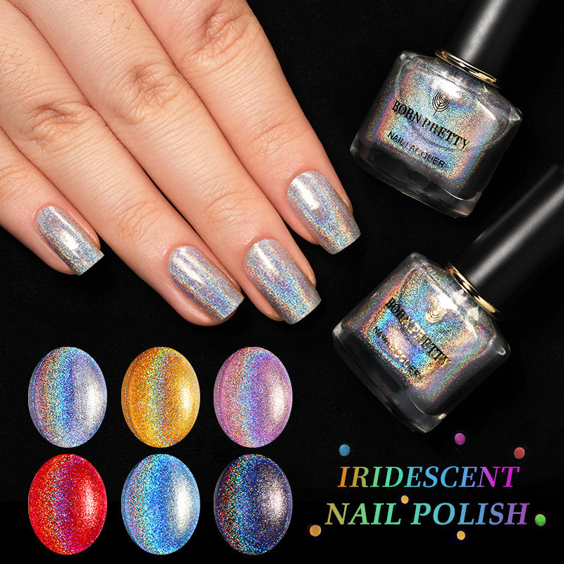 Nail Gel Nail Polish Rainbow Polish 7ml Laser Varnish Shining Glitter Nails 3in1 Water Based Nagel Kunst Lak 230706