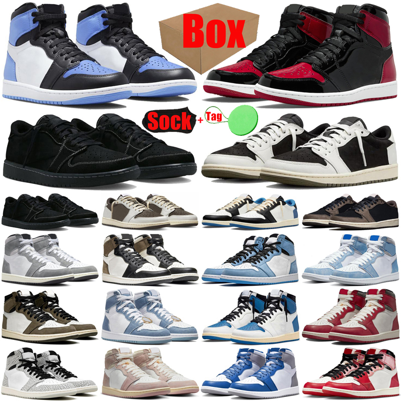 With Box 1 1s basketball shoes for mens womens shoe UNC Toe Olive Black Phantom lows University Blue travis Reverse Mocha Patent Bred scott low trainers sneakers
With Box 1 1s basketball shoes for mens womens shoe UNC Toe Olive Black Phantom lows University Blue travis Reverse Mocha Patent Bred scott low trainers sneakers