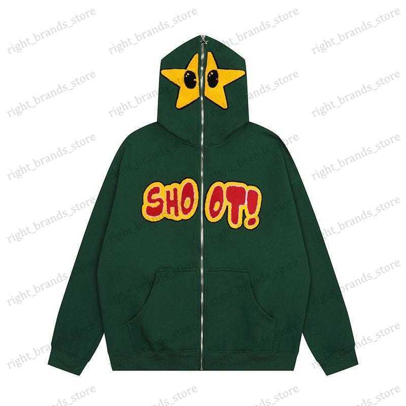 Men's Hoodies Sweatshirts 2022 New American Style Retro Y2K Star Printed Letters Plus Fleece Hooded Sweater Mens and Womens Loose Casual All