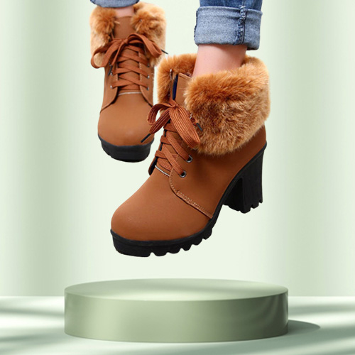 DesignerHigh Heel Winter Shoes Women Boots Fashion Women039s Boot Plush Warm Shoe Ladies Brand Ankle Botas