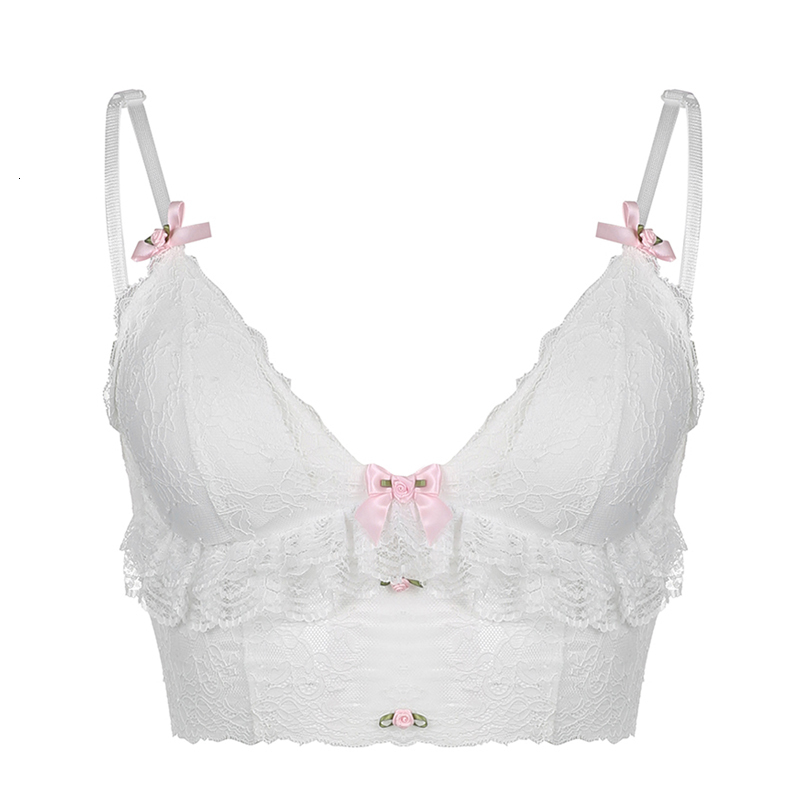 Women's Tanks Camis Women Sexy Corsets Tube Tops Lace See Through Harajuku Fairy Grunge Aesthetic Kawaii Emo Tank Vest Y2K Clothes 230706