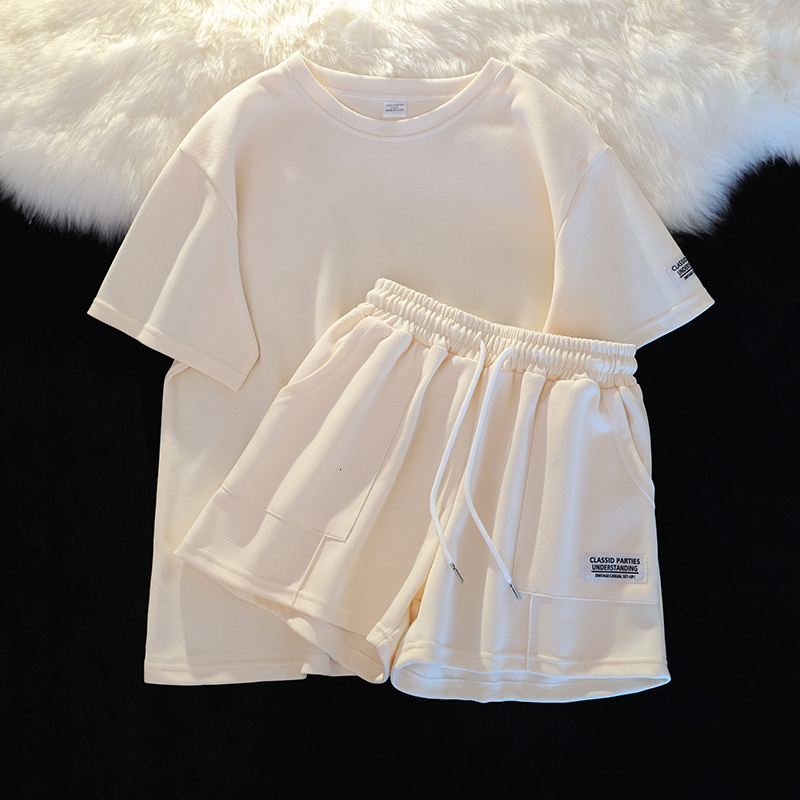 Women's Two Piece Pants Casual Sport Outfits Women Summer Short Sleeve T Shirts Shorts Two Piece Set Loose Fashion Suit 230707