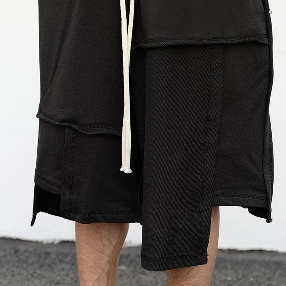 Men's Shorts Men's Breeches Irregular Patchwork High Street Sports Half Shorts Korean Fashion Loose Wide Leg Short Pant Y2k Clothes 230706