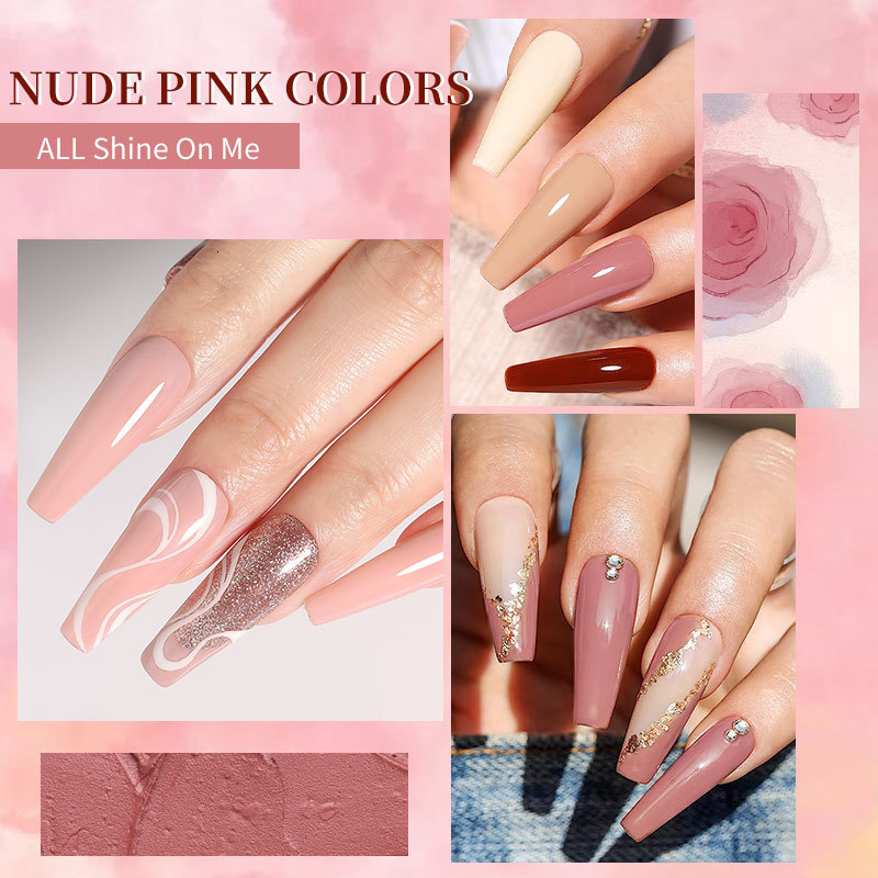 Nail Polish 10ml Gel Nail Polish Red Nude Nail Gel Semi Permanent Solid Nail Gel Varnish Soak Off UV Gel for Base Top Coat 230706