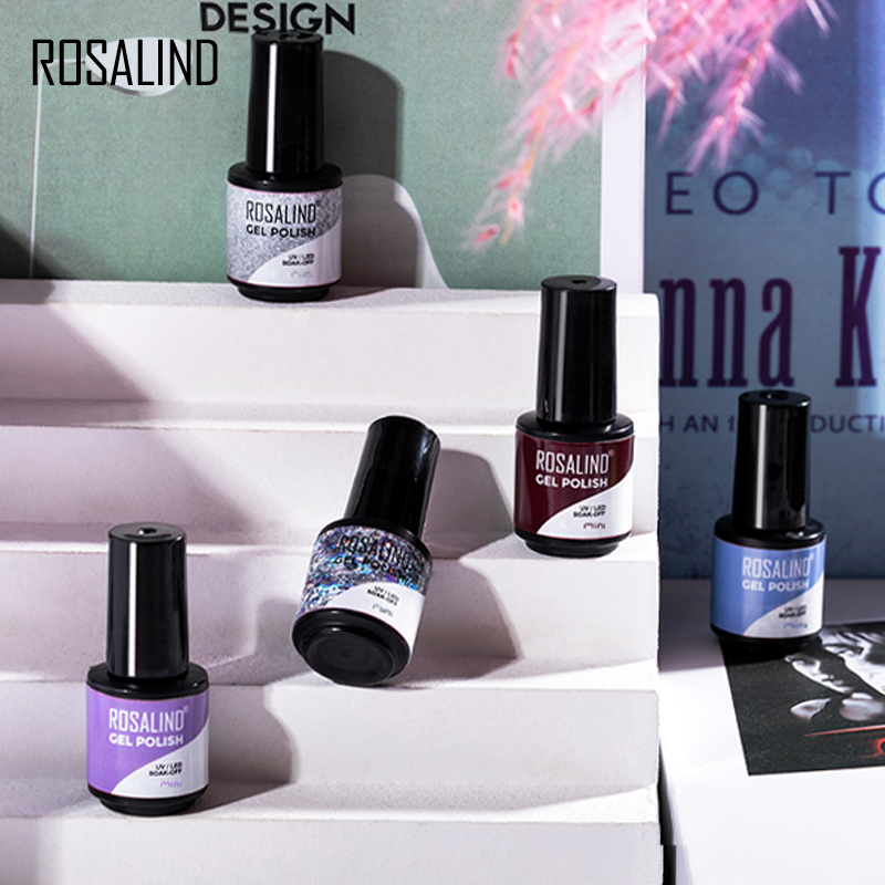 Nail Gel ROSALIND 80 Colors Nail Gel Polish Hybrid Varnish Manicure Art Semi Permanent Base Top Coat Soak Off UV LED DIY Gel Nail Polish 230706
