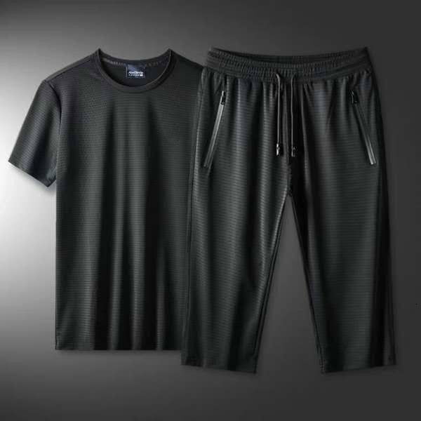 Mens Tracksuits Sports Suit Fashion Shorts TShirt 10XL Summer Breathable Mesh Casual Jogger Clothing 230707