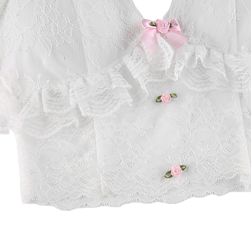 Women's Tanks Camis Women Sexy Corsets Tube Tops Lace See Through Harajuku Fairy Grunge Aesthetic Kawaii Emo Tank Vest Y2K Clothes 230706