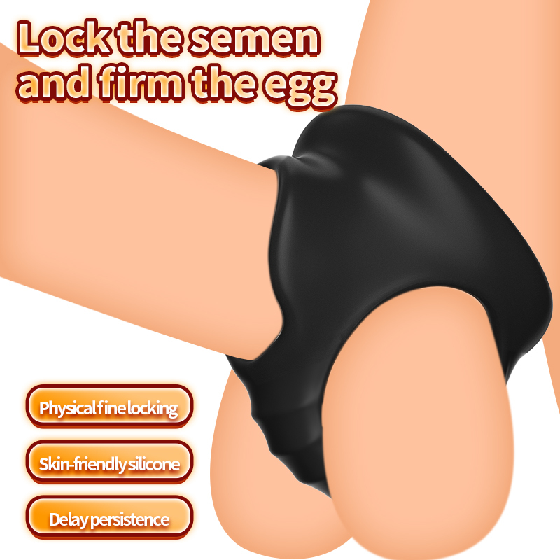 Cockrings Silicone Penis Cock Ring Delay Ejaculation Super Small Chastity Cage Adjustable Scrotum Cockring Male Sex Toy for Men 230811 - view 3