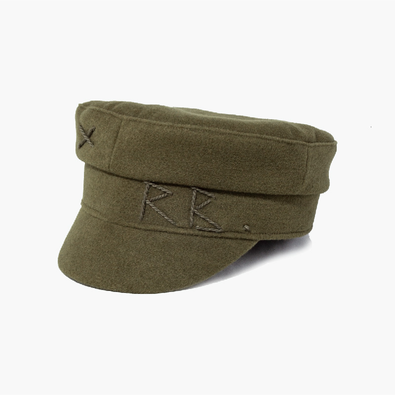 Berets Women Flat Visor Cap Militray Caps Winter Wool sboy Caps S M L 230707