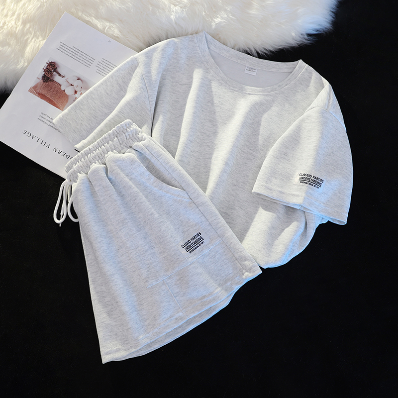 Women's Two Piece Pants Casual Sport Outfits Women Summer Short Sleeve T Shirts Shorts Two Piece Set Loose Fashion Suit 230707