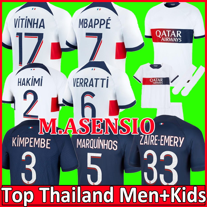 23 24 MBAPPE MARCO ASENSIO soccer jerseys MILAN SKRINIAR HAKIMI Maillots 2023 2024 MARQUINHOS VERRATTI PSGS HAKIMI football shirt men kids kit maillot de foot, 23-24 home+u c l
23 24 MBAPPE MARCO ASENSIO soccer jerseys MILAN SKRINIAR HAKIMI Maillots 2023 2024 MARQUINHOS VERRATTI PSGS HAKIMI football shirt men kids kit maillot de foot, 23-24 home+u c l