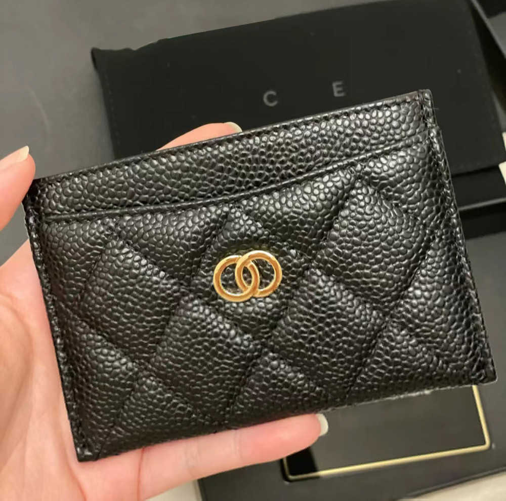 Designer Channel Wallets Lambskin Coin Purses Luxury Caviar Card Holder Womens Genuine Leather Wallet Man Cardholder Card Slots Key Pouch Gift Clutch Bag