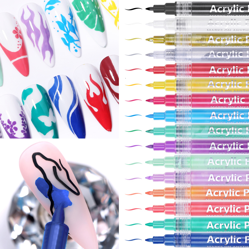 Nail Gel 1Pc Waterproof Nail Art Graffiti Pen Abstract Lines Flower Sketch Drawing Nail Painting Line Brush DIY Nail Accessories Tools 230706