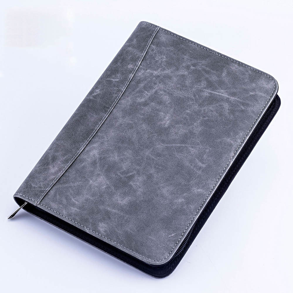 Filing Supplies A5 Padfolio File Folder Document Bag with Calculator Zipper Fichario Binder Notebook Briefcase Executive Spiral 6 Ring Note Book 23070