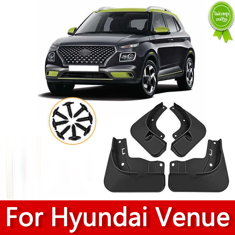 

New For Hyundai Venue 2019 2020 2021 2022 Front Rear Fender Mud Flaps Splash Guard Mudguards MudFlaps Styling Accessories