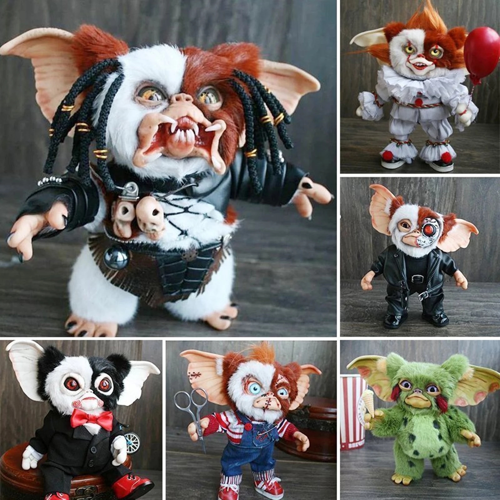 Other Event Party Supplies Creative Mogwai Handmade Doll Cute Gremlins-monster Resin Statue Miniature Art Halloween Decorations For Home Decor 230706