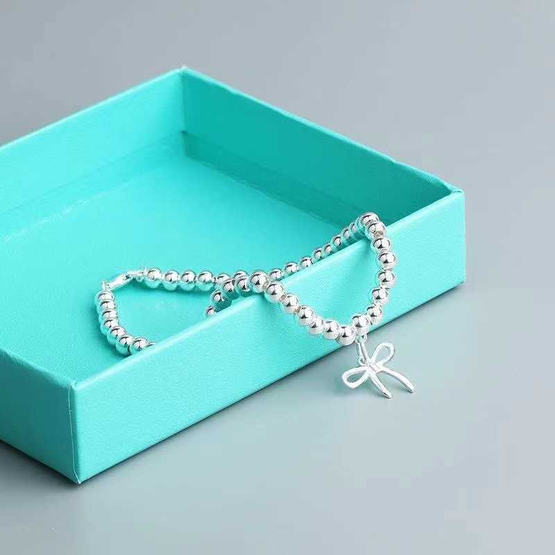 Counter quality Popular Fashion 925 Silver Bracelet tiffay Hu Tiejie Jewelry Student Ball Net Red With logo