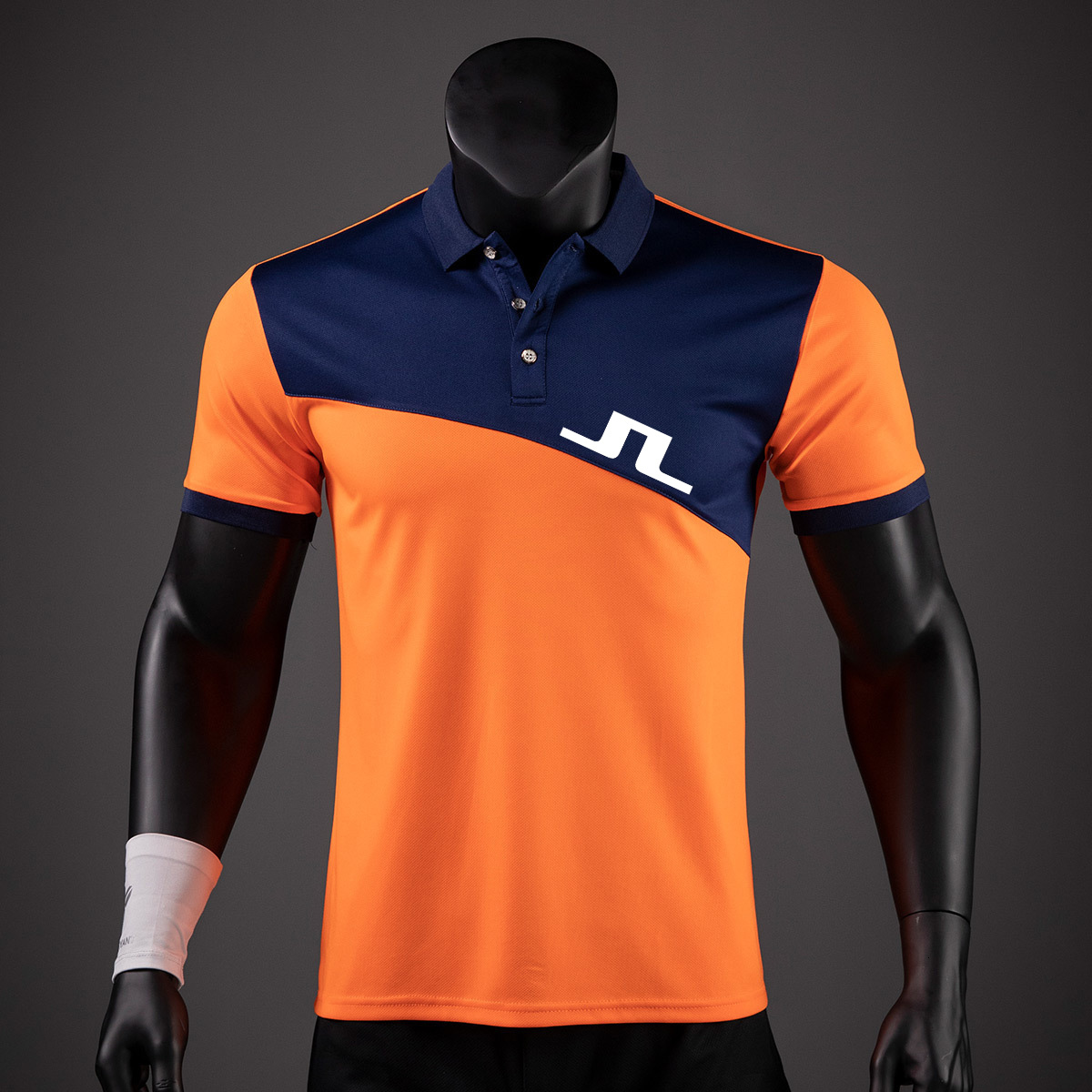 Men's Polos J Lindeberg Golf Fashion Men's Polo Short Sleeve Summer Stripe Panel Print Casual Breathable Men's T-shirt 230707