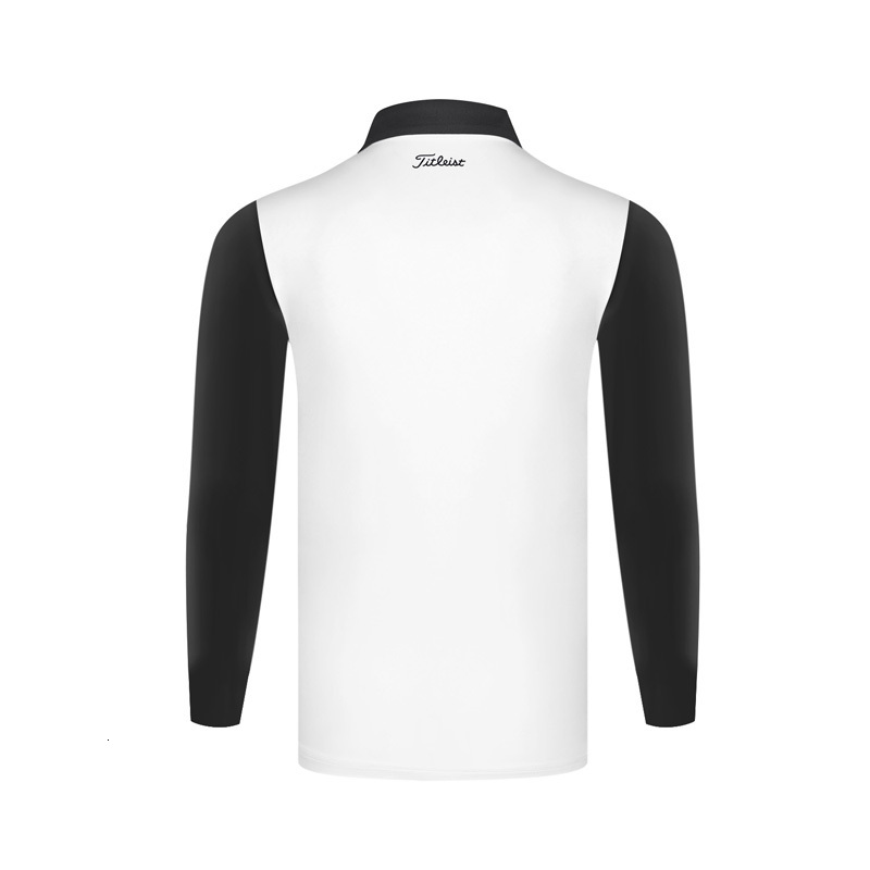 Men's Polos Golf Apparel Men's Autumn Long Sleeve Polo Neck Elastic Outdoor Sports Fashion Casual Polo Shirt Durable Top 230707